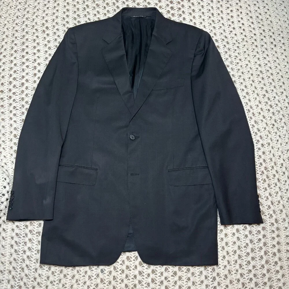 Canali Pure Wool Black Blazer Tailored Design Sport Coat Sz 52L EU 42L US‎ Italy